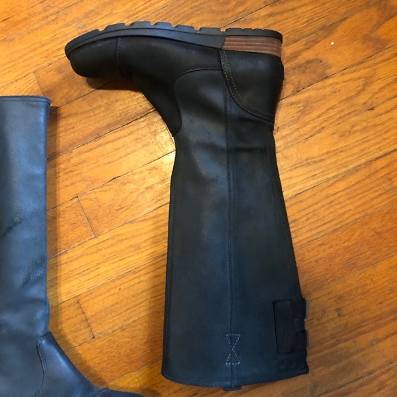 SOREL Riding LEATHER Knee High Boots Black 6.5 - Picture 3 of 14